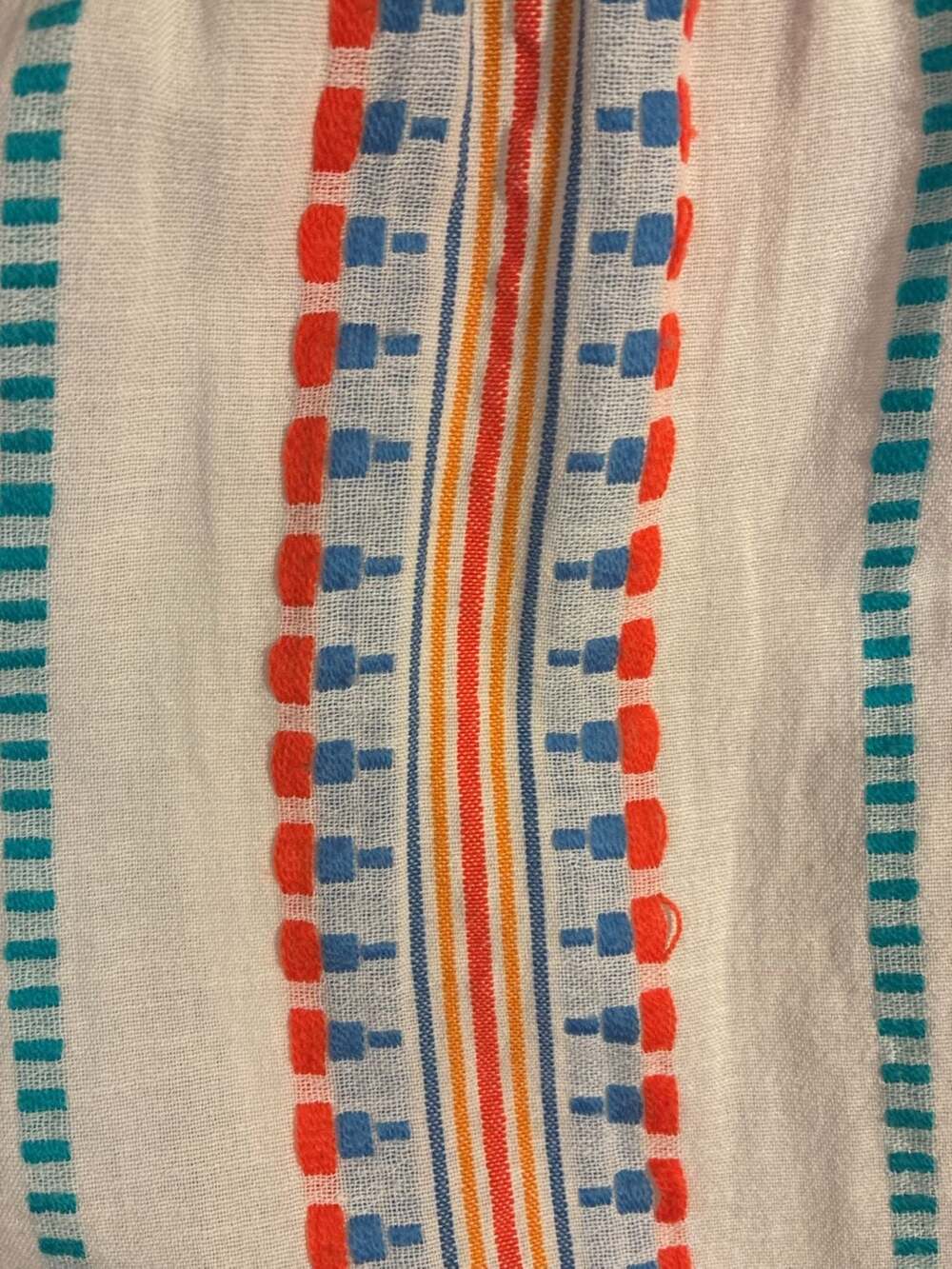 dRA Los Angeles Two Piece Skirt Set Size M Striped Embroidered Cotton